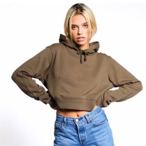 Good American Cropped Hoodie